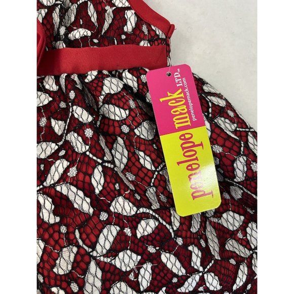 Penelope Mack Dress Red Black Overlay New Tags 12 Month - Picture 13 of 14